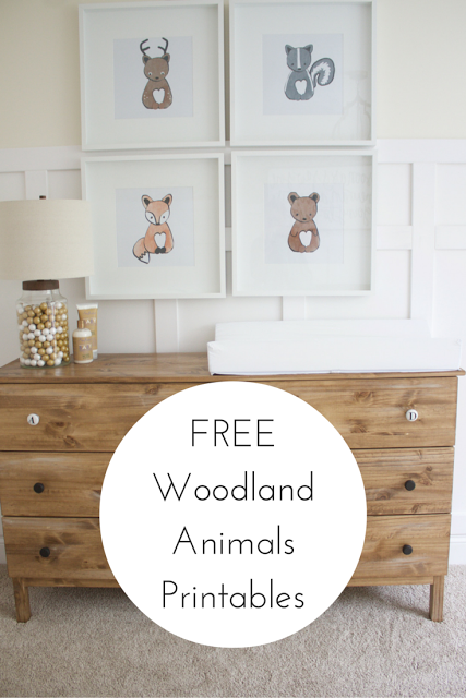 Free Baby Woodland Animal Printables. Link in site!