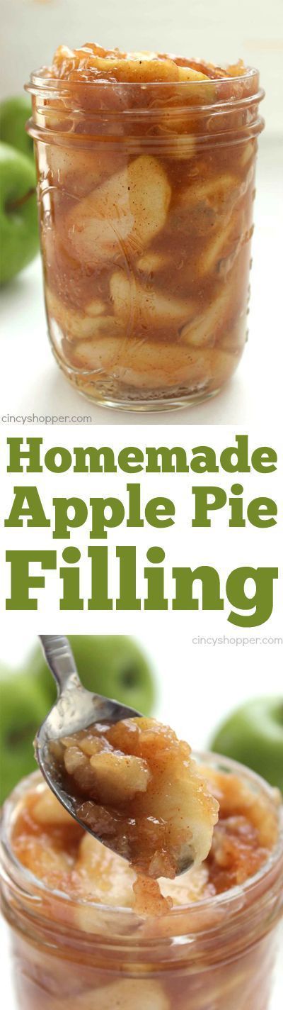 Homemade Apple Pie Filling – Great for pies, crisps, cookies and more! So much better than store bought.
