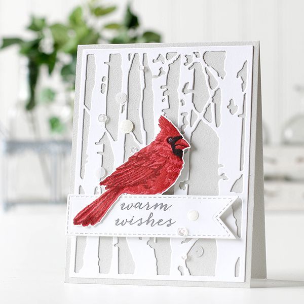 It’s hard to believe that cardinal is a stamp! Hero Arts has perfected the layered stamp and we are obsessed!