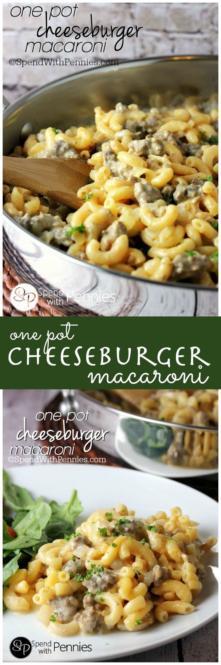One Pot Cheeseburger Macaroni!  So easy and delicious, you’ll never buy boxed again!