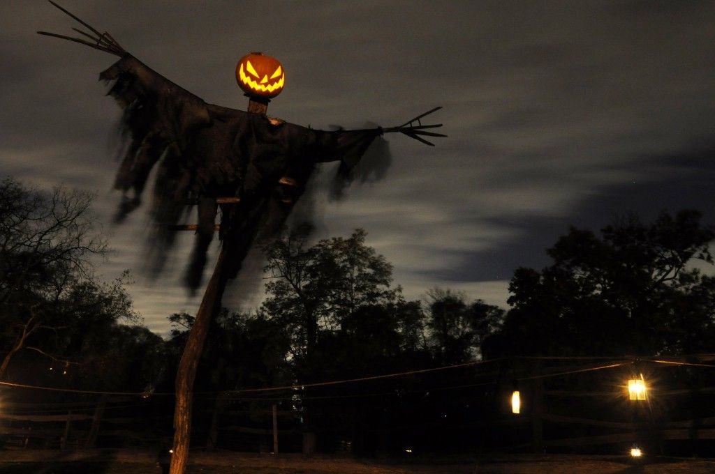 Spine-chilling Pumpkin Scarecrow -   Outdoor Halloween Decor Ideas