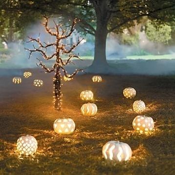 Halloween in White -   Outdoor Halloween Decor Ideas