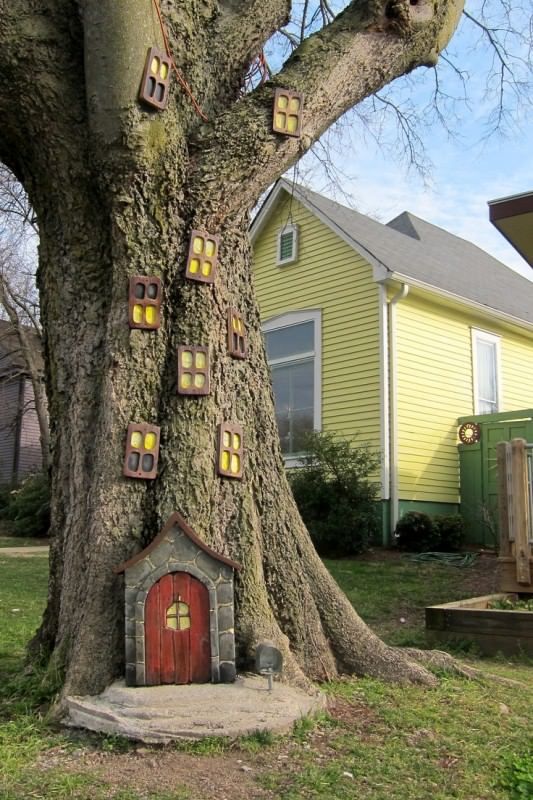 Fairy Tree Hideaway -   Outdoor Halloween Decor Ideas