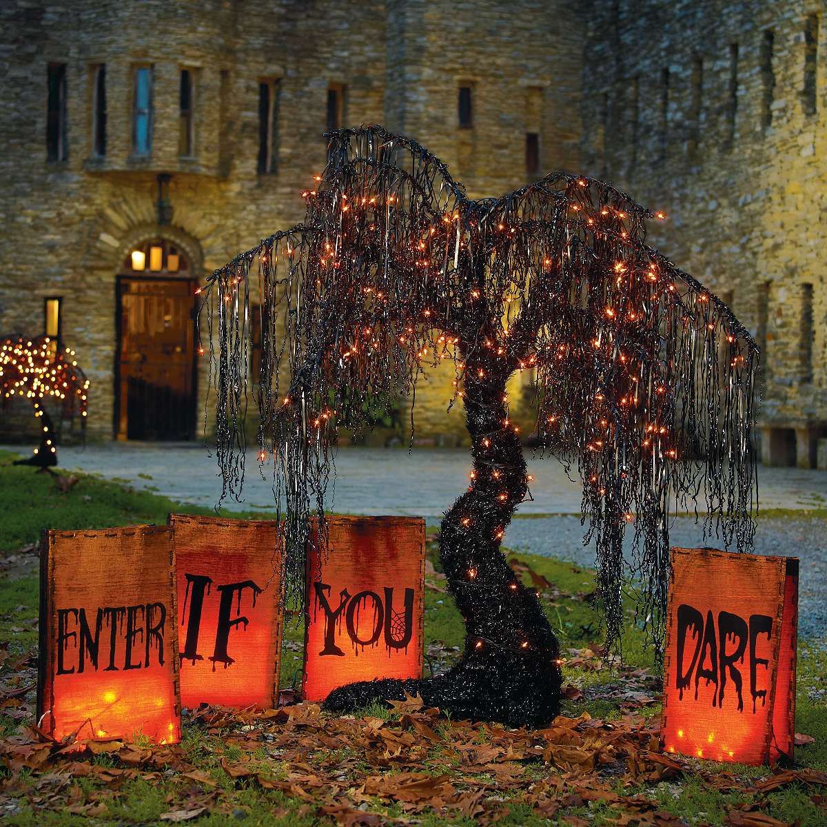 Wicked Warning Luminaries -   Outdoor Halloween Decor Ideas