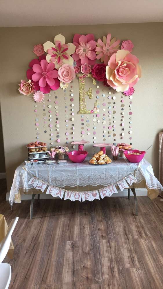Pink and gold Baby Shower Party Ideas | Photo 2 of 12