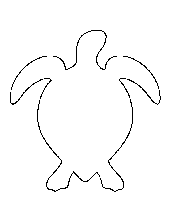 Sea turtle pattern. Use the printable outline for crafts, creating stencils, scrapbooking, and more. Free PDF template to download
