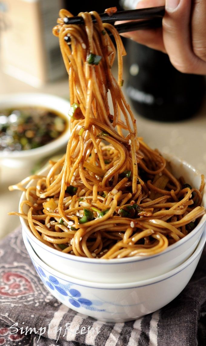 Soba Noodles with Sweet Ginger Scallion Sauce. LOVE this recipe….made it 3 times in 2 weeks. I would not recommend using all