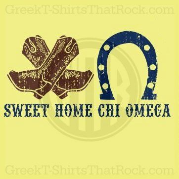 Sweet Home Chi Omega. Buy your sorority bid day, recruitment, and fraternity rush shirts with GreekT-ShirtsThatRock today! (800)