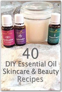 There’s something for everyone with these 40 DIY essential oil skincare & beauty recipes, using Young Living essential oils.