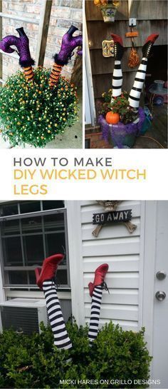 These DIY wicked witch legs are the perfect freaky decor for Halloween. They are…