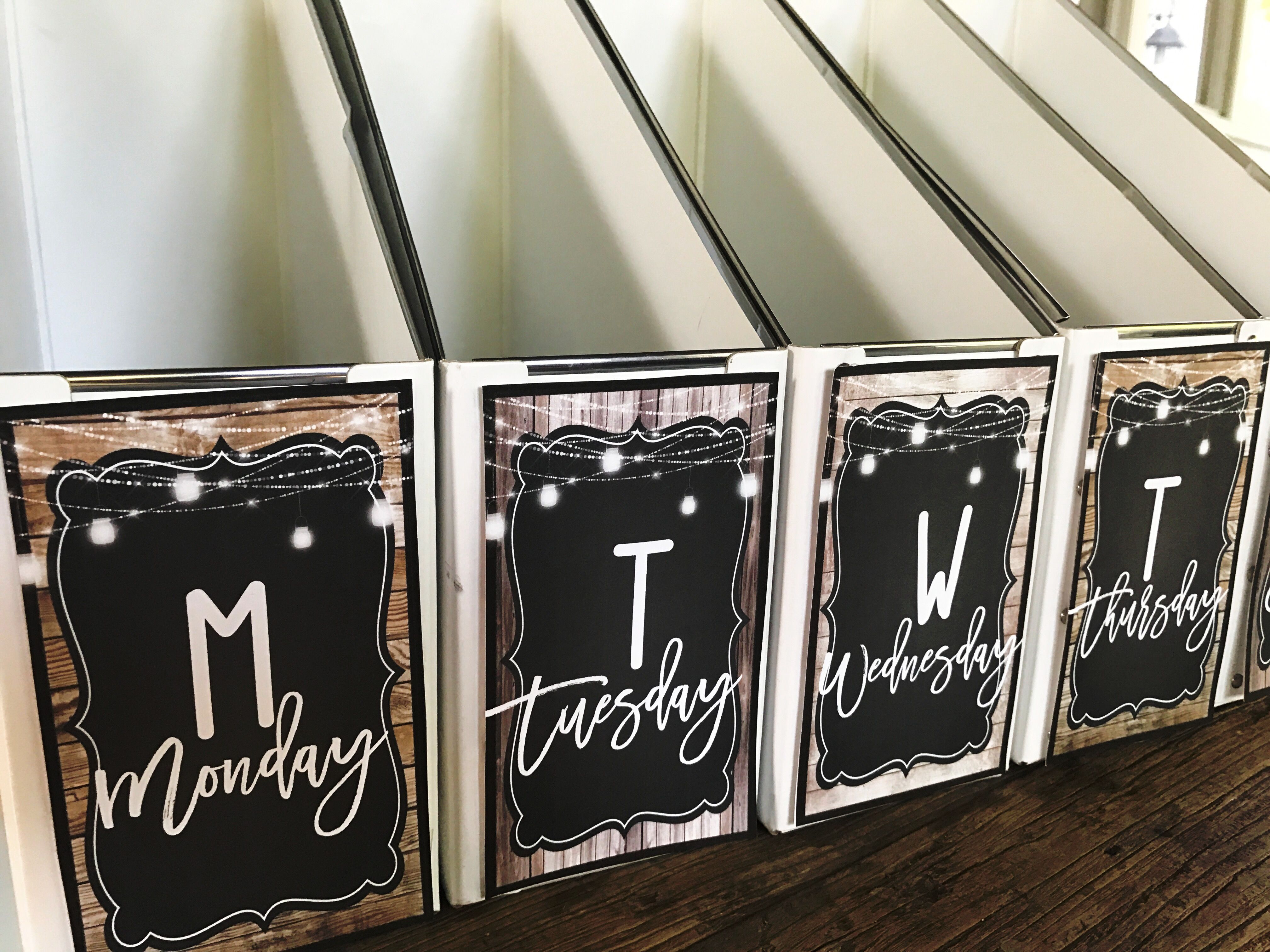 These editable labels come from my Farmhouse Flair NEON Classroom Decor Collection… I love all of the galvanized metal, wood
