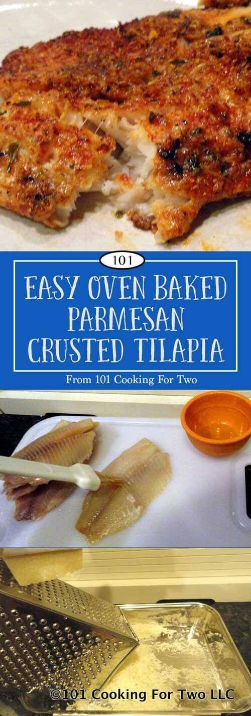 This easy oven baked Parmesan crusted tilapia is just wonderful with a crispy flavorful Parmesan crust from only a few everyday
