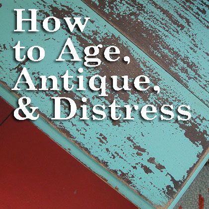 This post is actually about achieving that well worn, loved, aged and antique look on furniture and decor items. Learn distressing