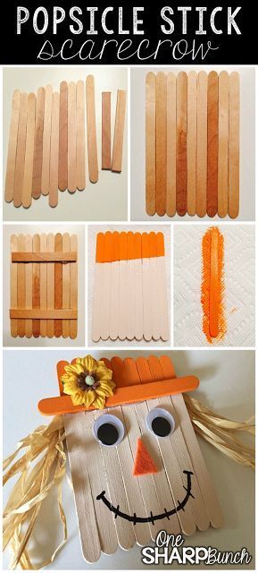 With these step-by-step directions, this Popsicle stick scarecrow is so easy to make!  It’s perfect for fall!