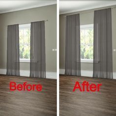 #12. How to hang your curtains to give the illusion of larger windows. — 27 Easy Remodeling Projects That Will Completely