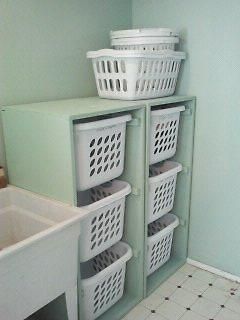 A great way to sort the laundry. Now if only they would cause the husband to actually sort the laundry!