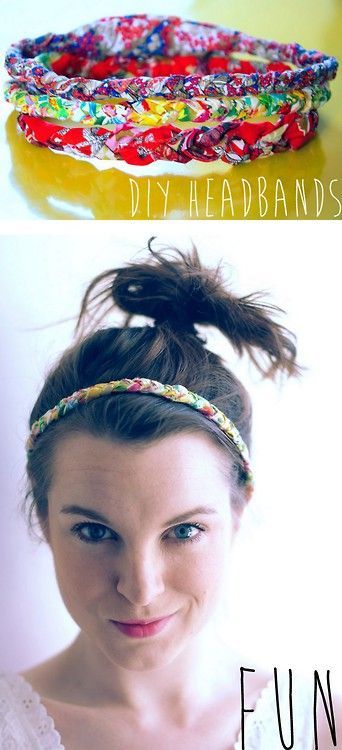DIY Easy Fabric Braided Elastic Headband Tutorial from Clones N Clowns here. For more DIY headbands go here and for more
