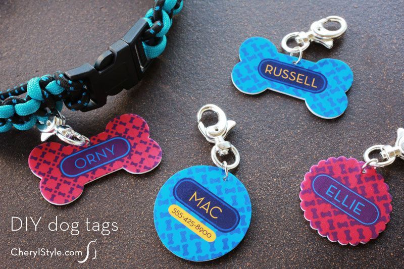 DIY Shrinky Dinks dog tags with printable | CherylStyle.com