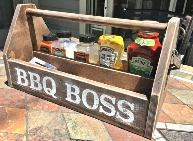 diy wood bbq caddy, crafts, how to, storage ideas, woodworking projects