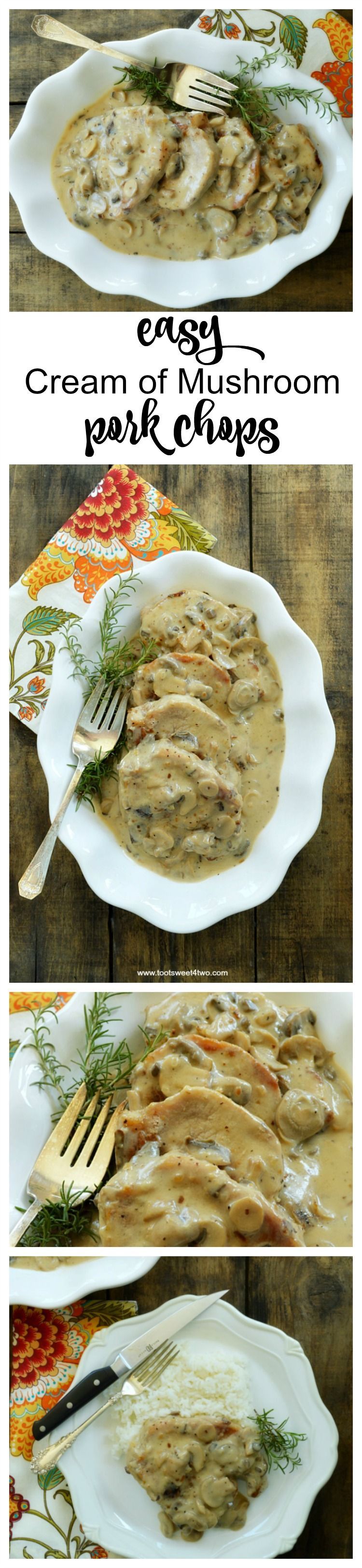 Easy Cream of Mushroom Pork Chops is one of those “go-to” recipes that is quick, easy and always a success! Perfect for a busy