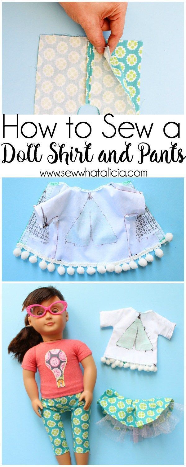 How to Sew a Doll Shirt and Pants: This is a great tutorial for sewing your own doll clothes. You can make a whole new wardrobe