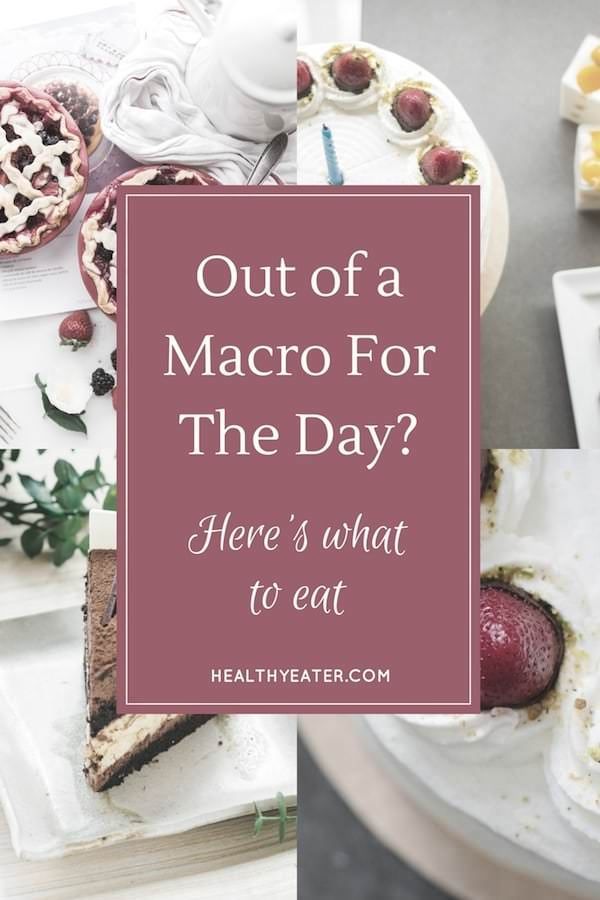 If you’re doing IIFYM or flexible dieting it’s challenging to know what to eat if you hit your limit on a macro before the day’s