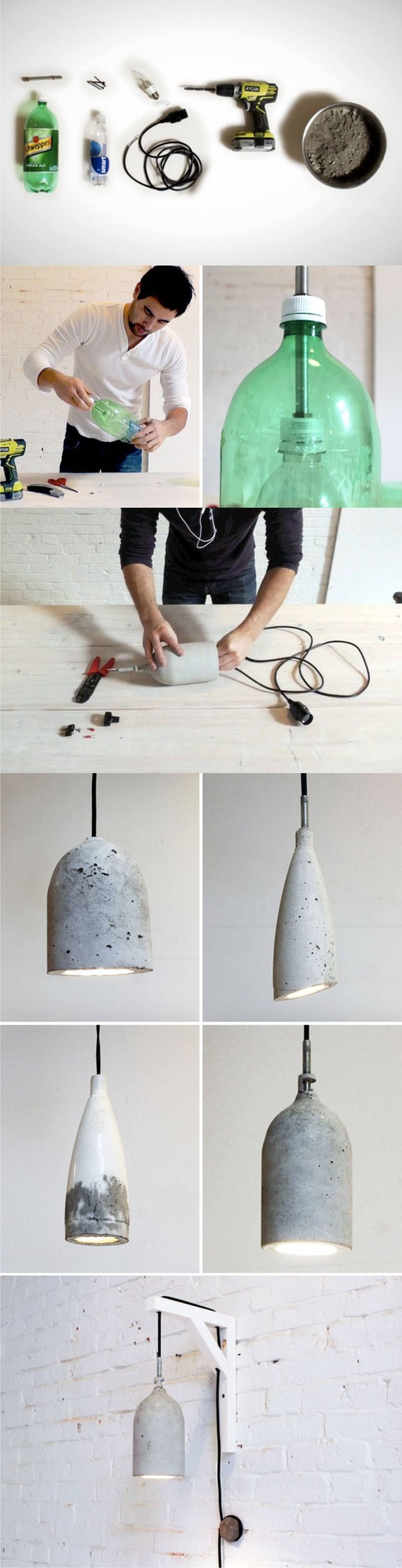 DIY concrete lamp