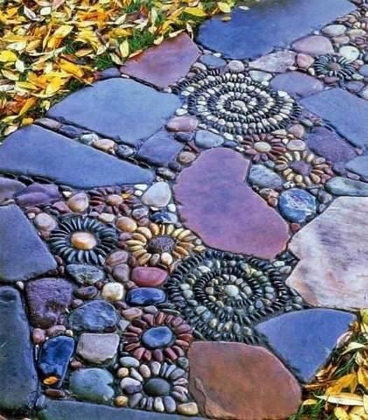 Mexican Beach Pebble Landscape Ideas | Stunning garden path designs with decorative pebbles in various sizes …