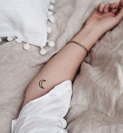 moon tattoo arm