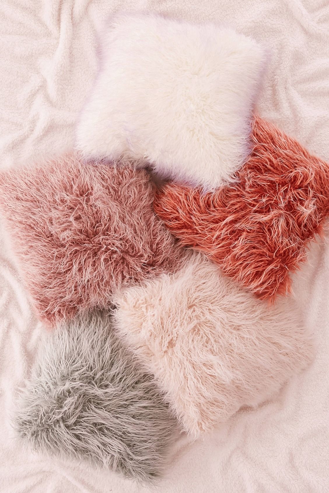 Slide View: 1: Marisa Tipped Faux Fur Pillow
