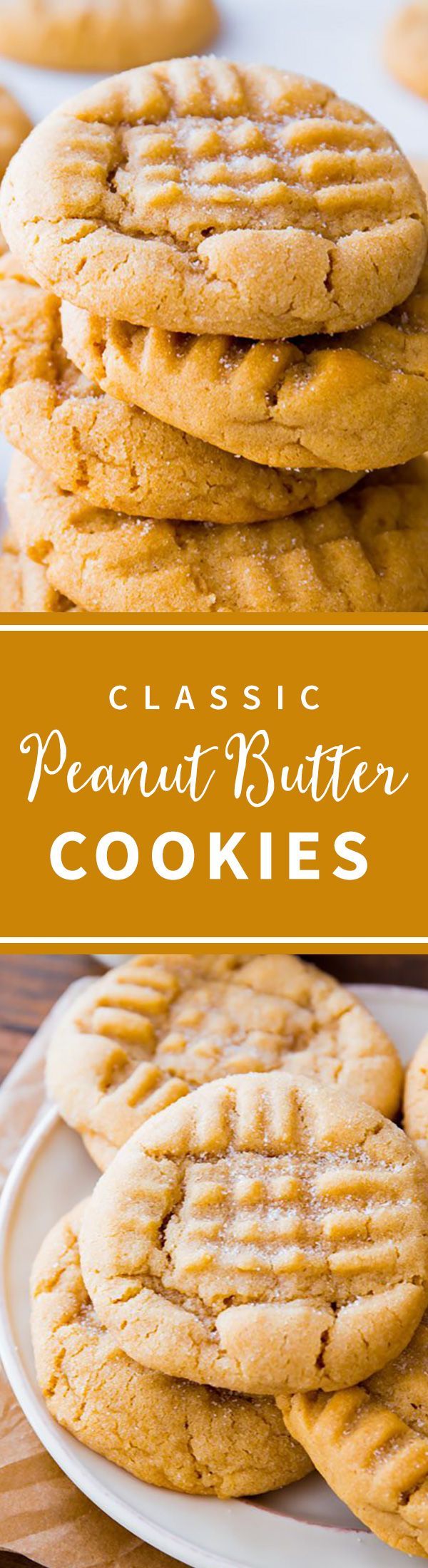 The BEST peanut butter cookies! Soft and chewy with tons of peanut butter flavor. Criss cross peanut butter cookies recipe on