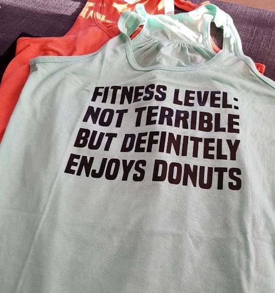 The funniest tanks ever… the only thing to workout in!!