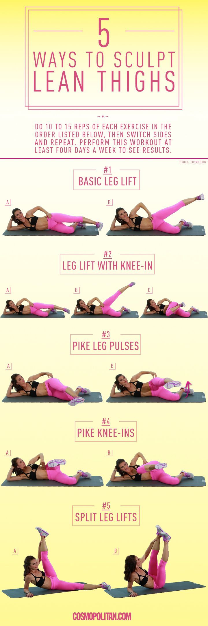 Thigh Exercises: 5 Ways to Sculpt Lean Thighs From the Floor OR 5 ways to build muscle with floor barre!