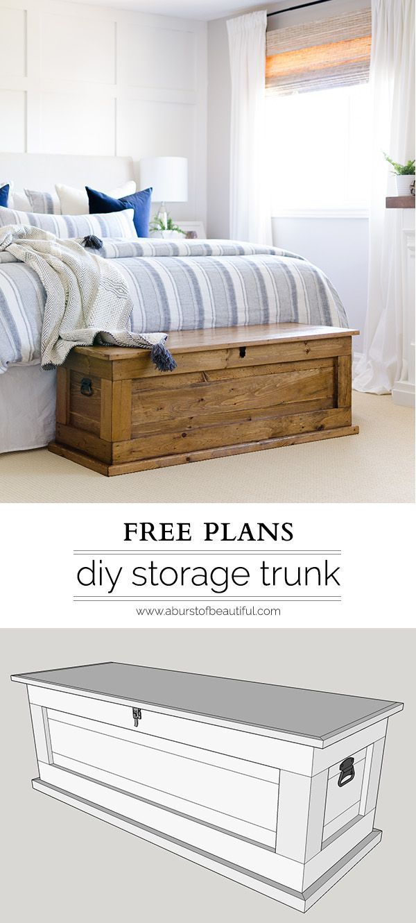 This DIY blanket storage chest will fit beautifully into any space and provides great additional storage for items such as