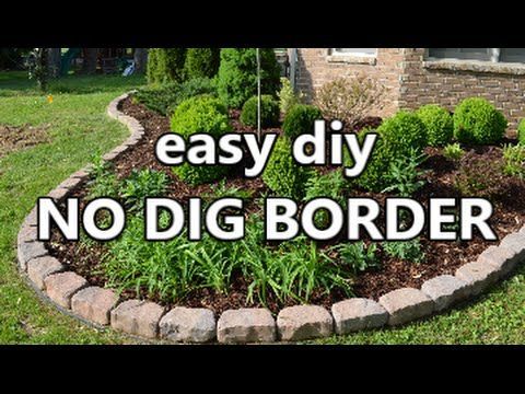 Watch How He Puts In This Easy No Dig Border To Landscape His Yard! (Before And After) – DIY Joy