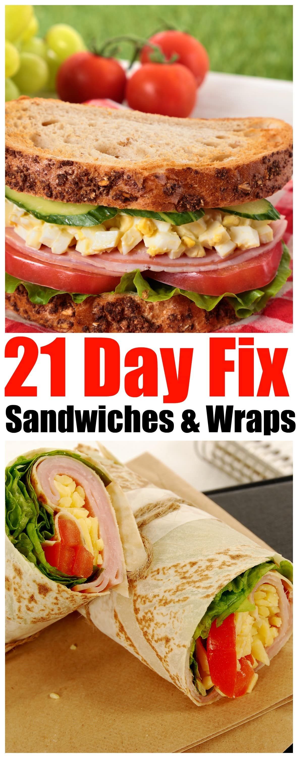 21 Day Fix sandwiches and wraps – Forget Takeout! Eat Easy and Delicious 21-Day Fix Sandwiches that you can make Every Day – dont