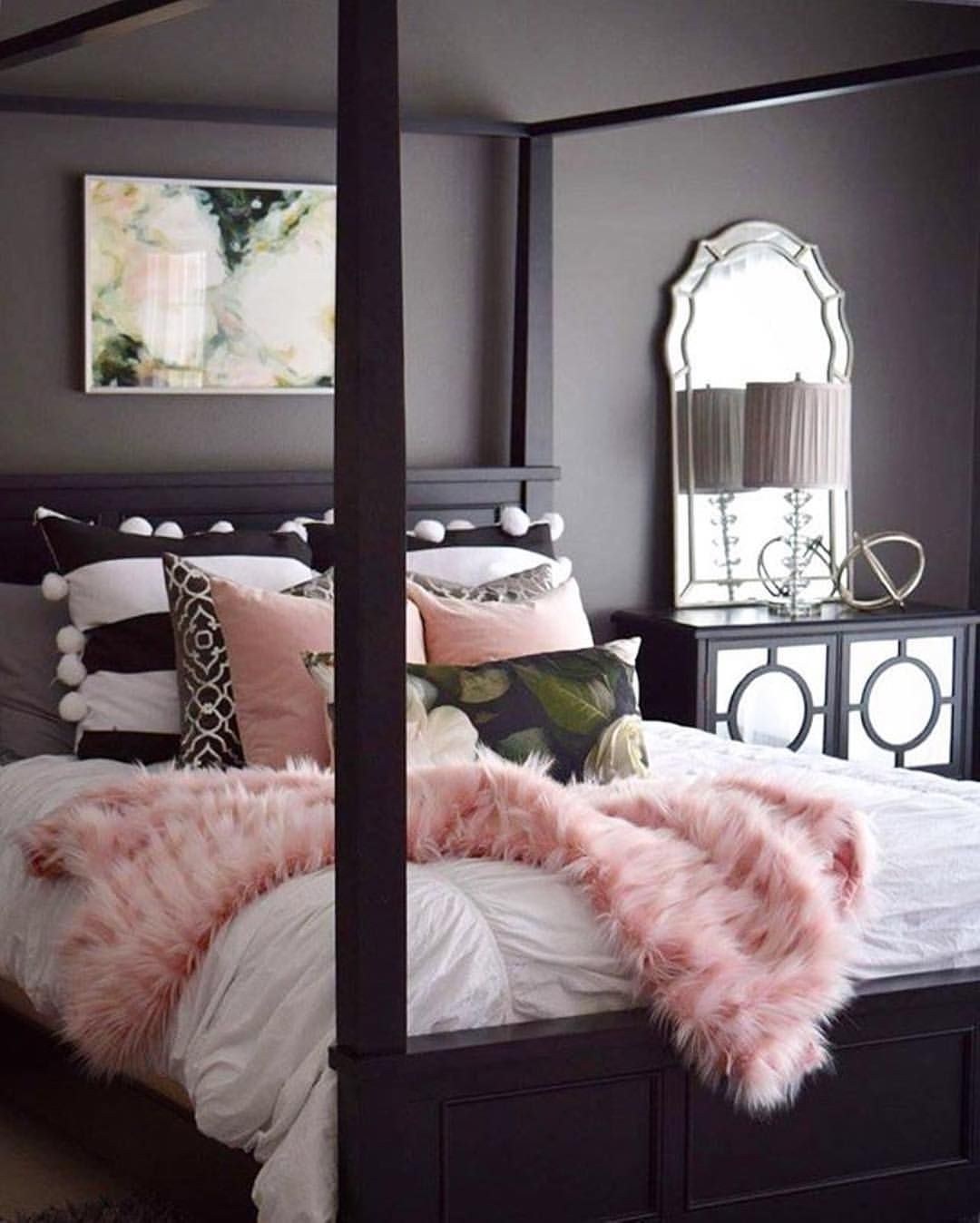 7,104 Likes, 70 Comments – #LTKhome (@liketoknow.it.home) on Instagram: “Pink faux, mixed prints and chic mirrored accents, glam