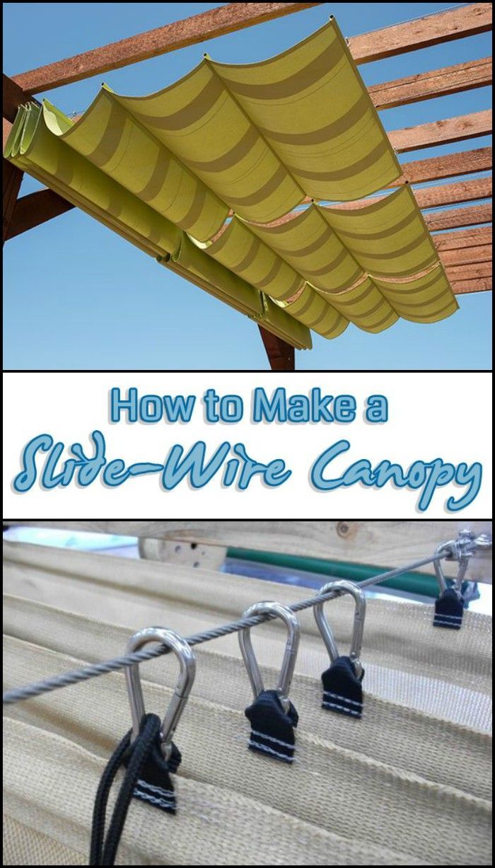 Add Extra Shade to Your Outdoor Area by Making a Slide-Wire Canopy