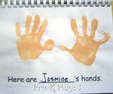 All about me: Lots of book ideas, crafts etc.  Here Are Our Hands