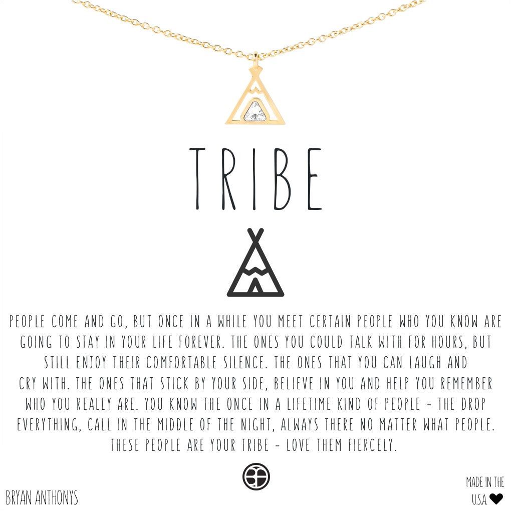 Bryan Anthonys dainty Tribe Friendship Teepee Necklace. Perfect gift for your best friend! $38
