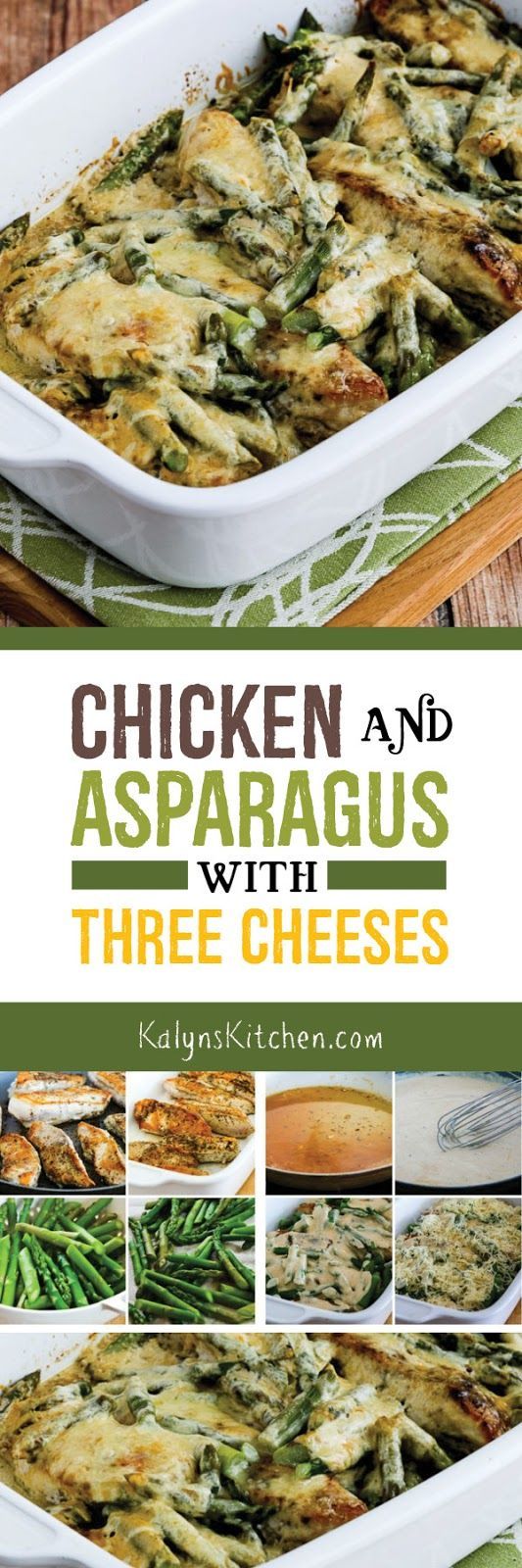 Chicken and Asparagus with Three Cheeses found on KalynsKitchen.com