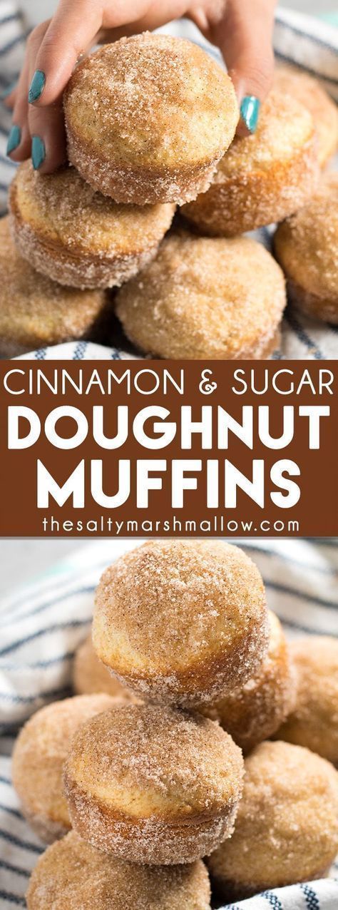 Cinnamon Sugar Donut Muffins: An easy recipe for cinnamon sugar muffins that taste like an old fashioned donut! These simple