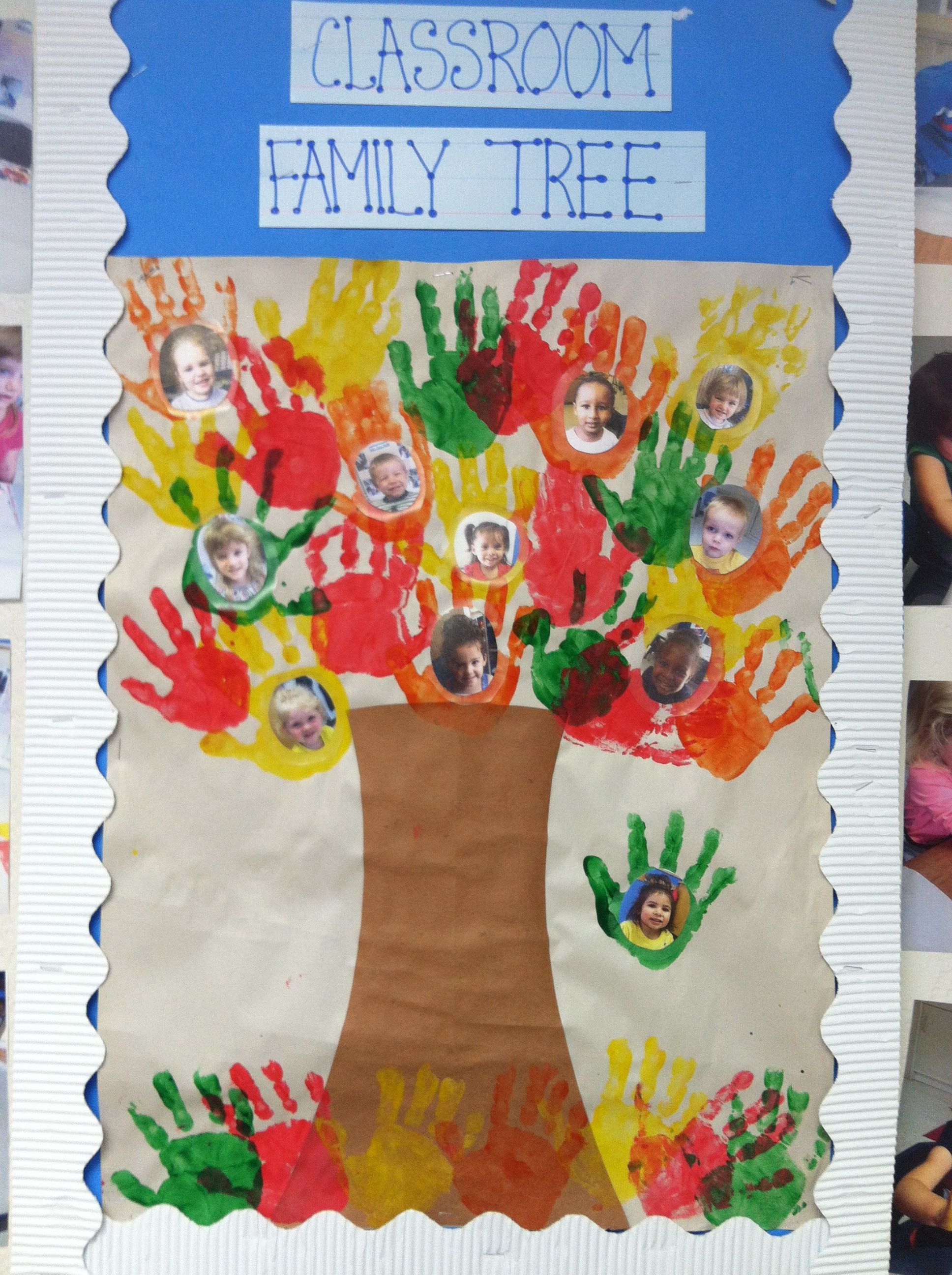 Classroom Family Tree Bulletin Board – Great for Pre-K Complete’s All About Me theme and Fall theme! Repinned by Pre-K Complete –