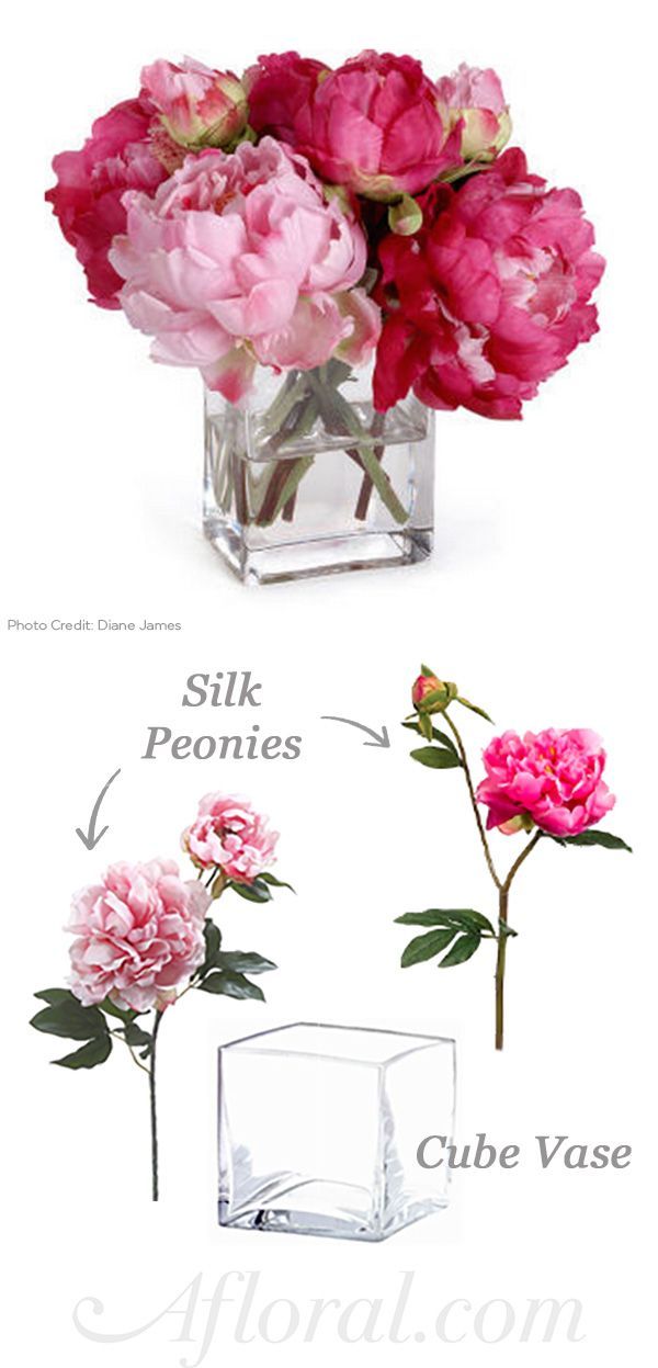 Create an elegant pop of color on your event tables with bright and beautiful silk peonies from Afloral.com.  Simply add to a
