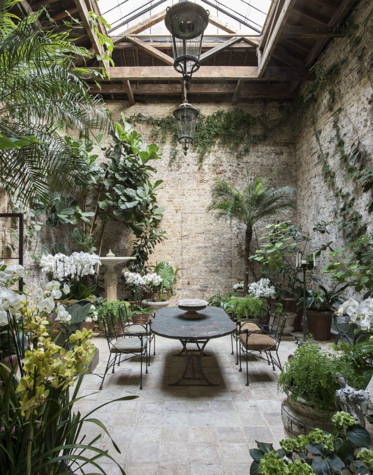 Designer Rose Uniacke London conseratory greenhouse garden or