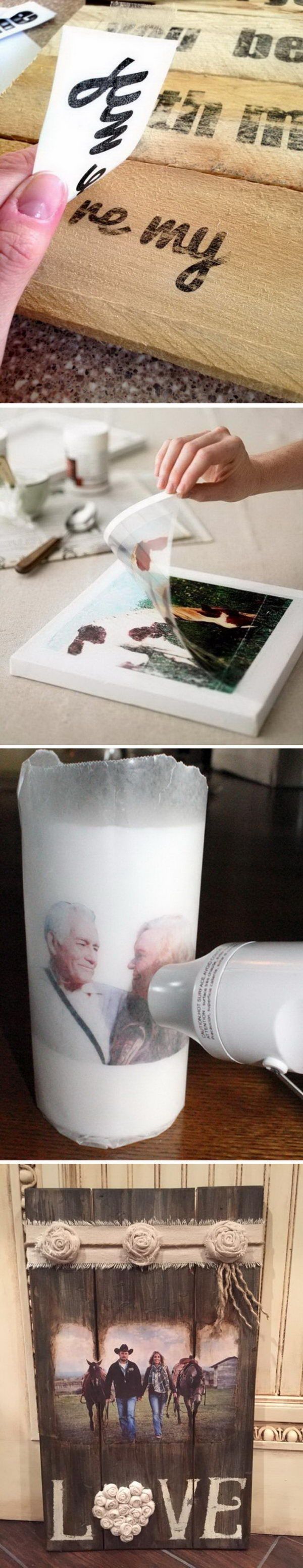 DIY Ideas & Tutorials for Photo Transfer Projects