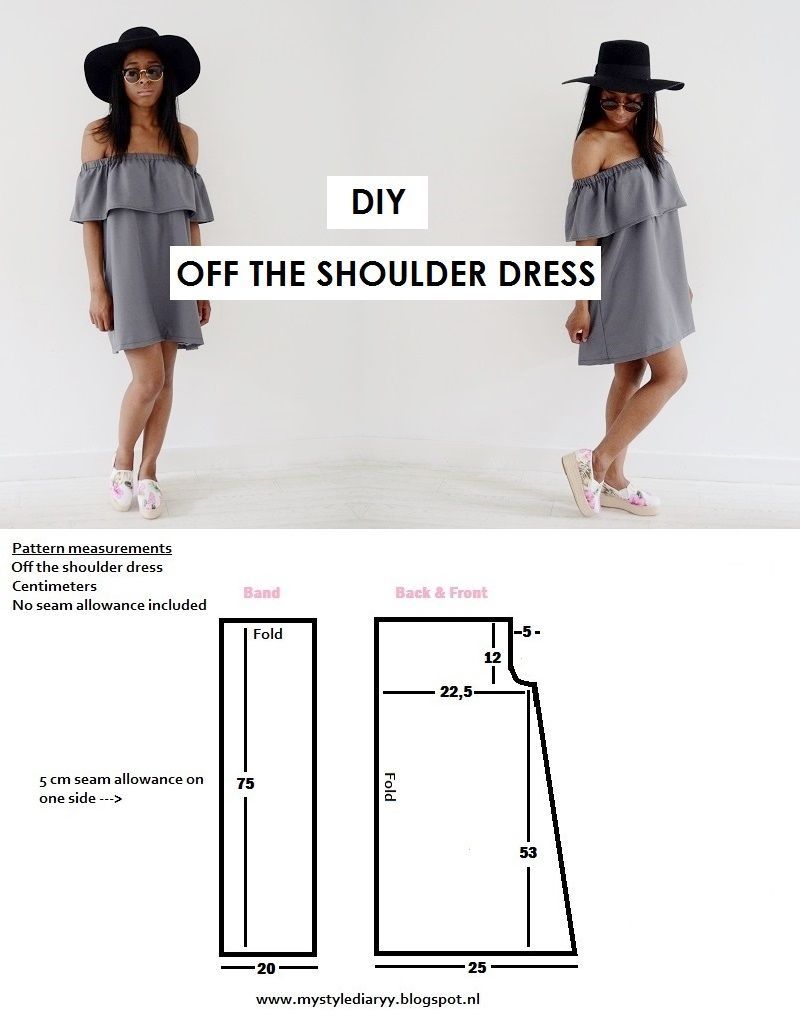 DIY OFF THE SHOULDER DRESS