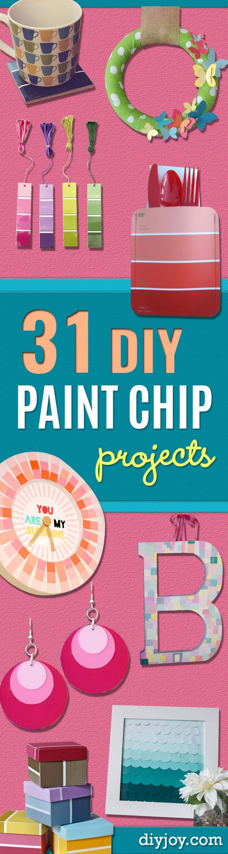 DIY Projects Made With Paint Chips – Best Creative Crafts, Easy DYI Projects You Can Make With Paint Chips – Cool Paint Chip