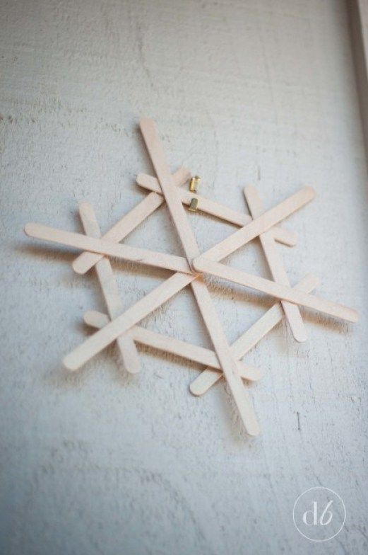 Dwell Beautiful makes some easy popsicle stick snowflakes that make for great, fun, and cheap winter decor. A great craft for kids