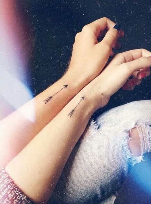 Friendship Arrow Tattoos On Wrists